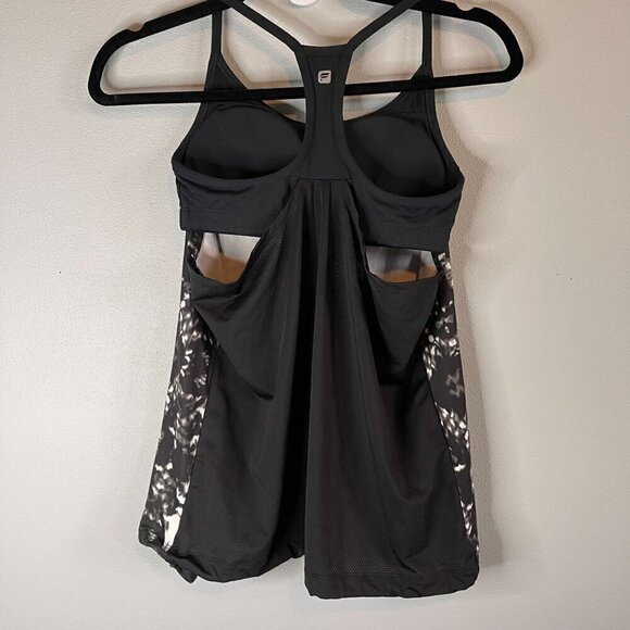 Fabletics Norwalk Tank Top Black/White Tie Dye Built in Bra XXS NEW - Picture 5 of 9